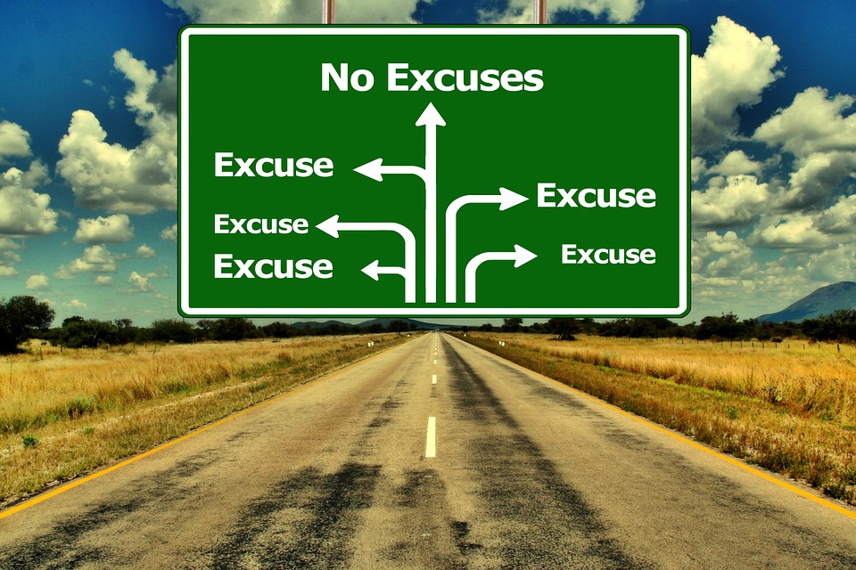 Problems in TEFL - excuses roadsign